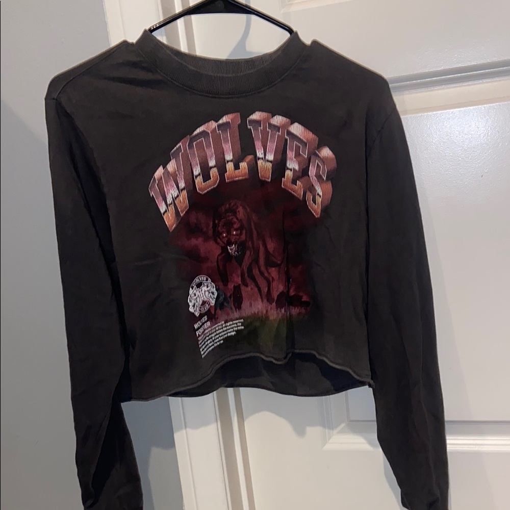 Darc Sport She Eat Them Alive “Premium Vintage” (LS Cropped) Tee in Wolf Gray